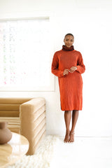 Pumpkin Spice Oversize Turtle neck dress