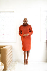 Pumpkin Spice Oversize Turtle neck dress