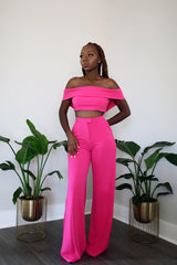 Pink Panther Off Shoulder Crop Top Only