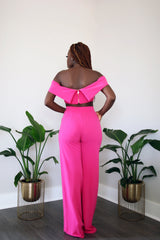 Pink Panther Off Shoulder Crop Top Only