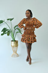 We Outside Shirred Drawstring TOP Only