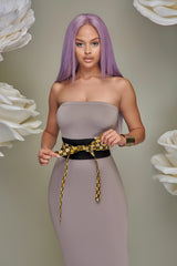 Zara Suede Obi Wrap Belt White Black | Accessories | Flair By Ashi