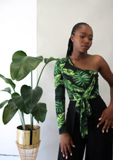 Tropic Like It's Hot Bodysuit- Black/ Green