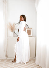 Mykonos Cut out Maxi Dress- White