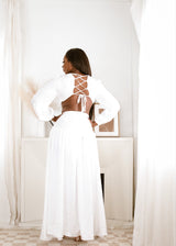 Mykonos Cut out Maxi Dress- White