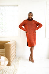 Pumpkin Spice Oversize Turtle neck dress