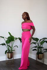 Pink Panther High Waist Wide Leg Pants - Pants Only