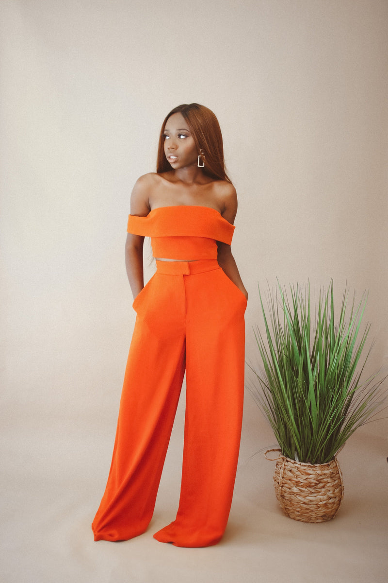 Pink Panther High Waist Wide Leg Pants - Pants Only