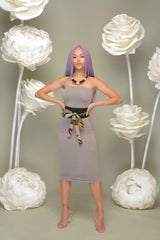 Zara Suede Obi Wrap Belt Grey Multi | Accessories | Flair By Ashi