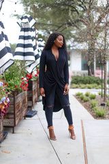 Crossroads Draped Tunic Long sleeve Blouse
