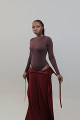 Basic Chocolate Bodysuit- Brown