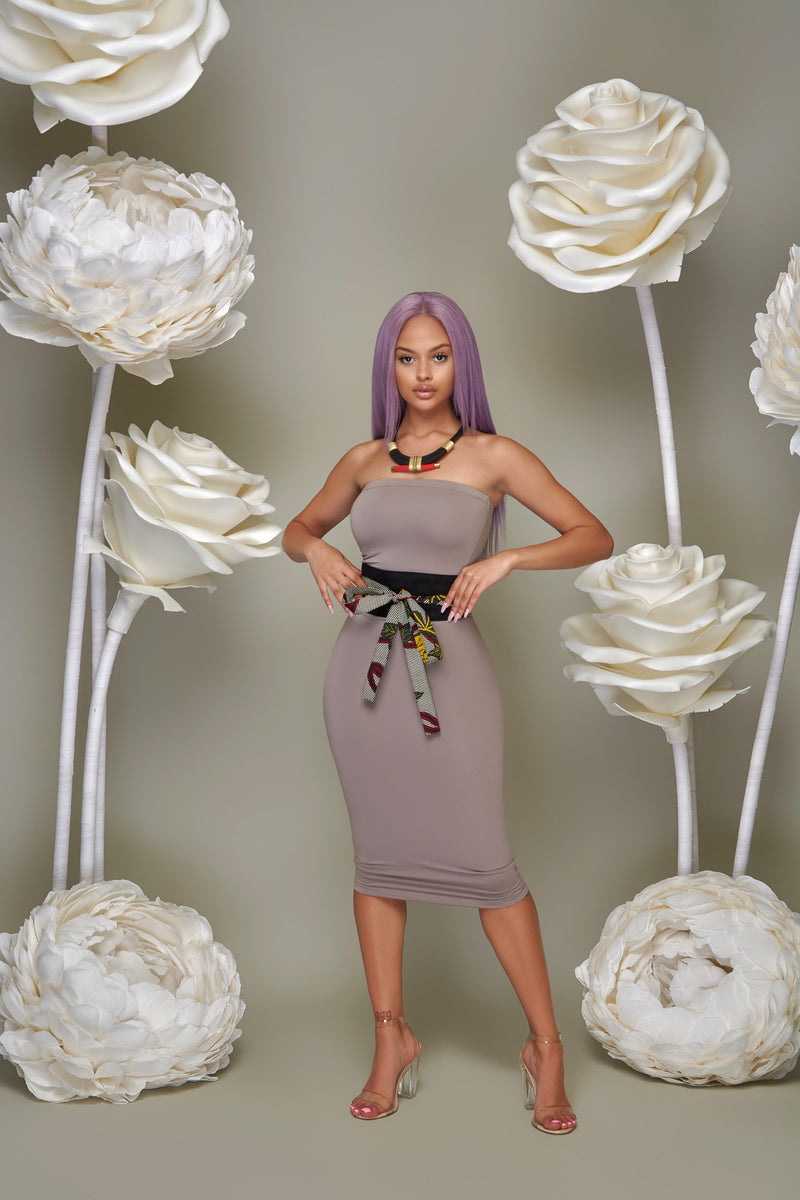Zara Suede Obi Wrap Belt Grey Multi | Accessories | Flair By Ashi
