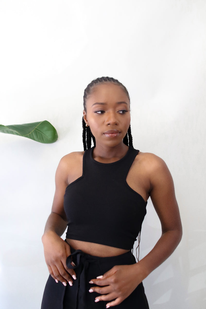 Paula Crop Top- Black