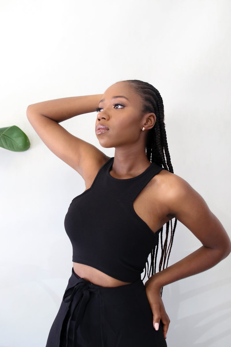 Paula Crop Top- Black